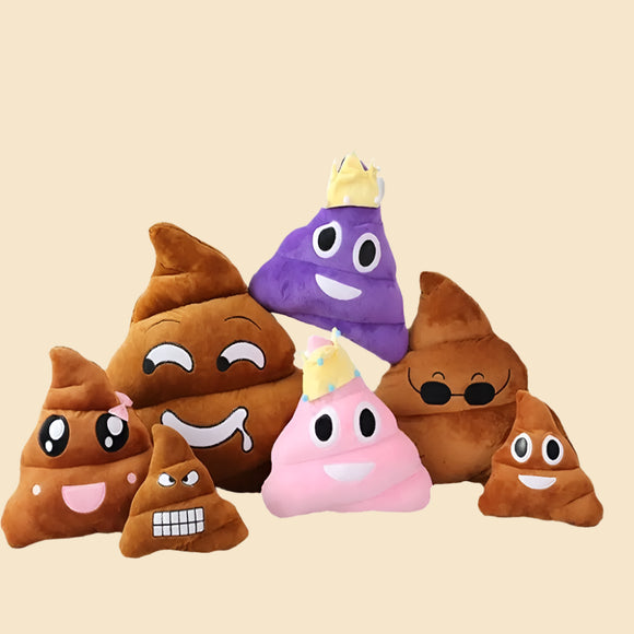 All the poop plushie plushies in a single photo