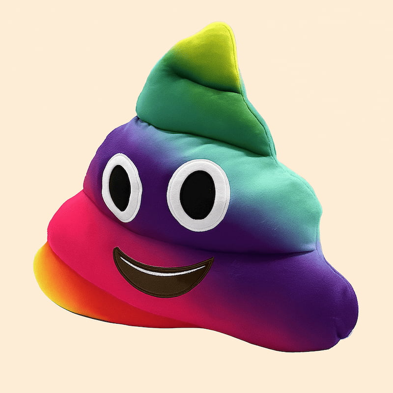 Giant eyes poop plush doll, different colours, smiling mouth