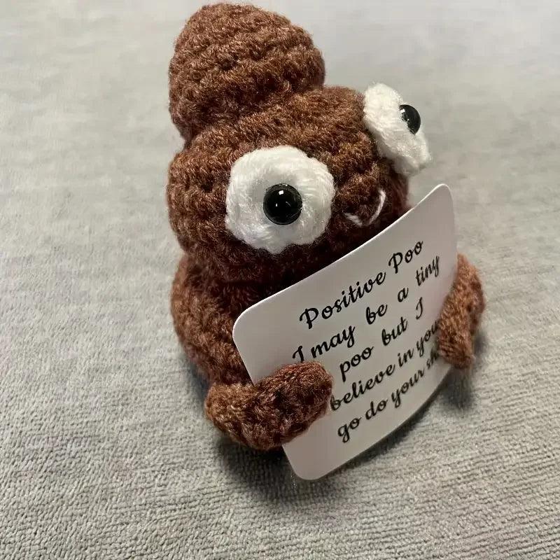 Positive poo on a carpet with bulging eyes